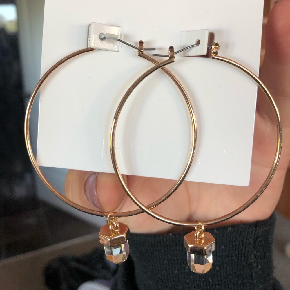 Crystal Hoop Earrings